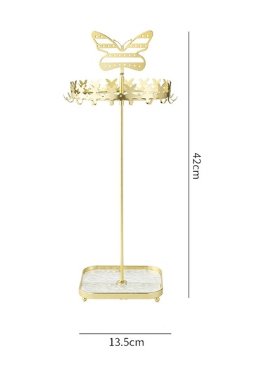 Homyl Takı Organizatör Ekran Metal Tutucu Kolye Küpe Bileklik Altın