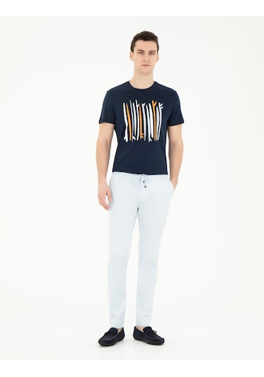 Pierre Cardin Erkek Mavi Pantolon Kanvas-chino 50285534-vr036 Mavi