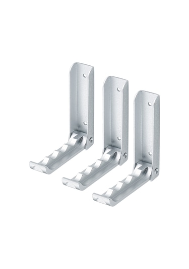 Suntek Alüminyum Bornoz Askı Kancası Dayanıklı Duvara Monteli Elbise Askısı Gümüş 3 Adet Çok Renkli