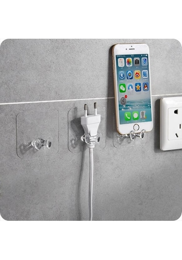 Kendinden Süper Güçlü Yapışkanlı Şeffaf Kablo Priz Bağı 20 Adet