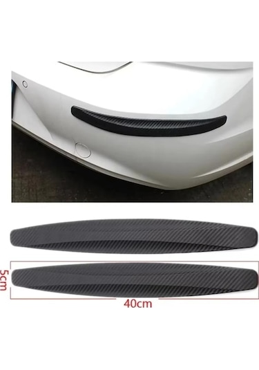 Volvo 760 İle Uyumlu Esnek Tampon Koruma Bandı Yumuşak Şerit 2 Adet Carbon