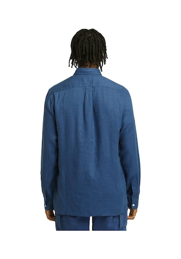 Timberland Tb0a66b9 Linen Chest Pocke Mavi Erkek Gömlek Mavi