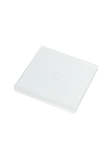 Mufunye 86 Tipi Cam Panelli Ev Duvar Lambası: Akıllı Dokunmatik Anahtar + 433mhz Kablosuz Uzaktan Kumanda, 110-240v Beyaz Tekli Kontrol