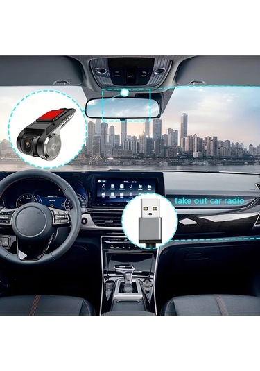 Dashanshop Android Cihazlar İçin Usb İle Çalışan 720p Hd Adaslı Araç Kameralı Navigasyon Sistemi Siyah