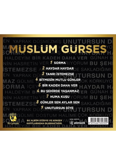 Müslüm Gürses - Sorma Cd