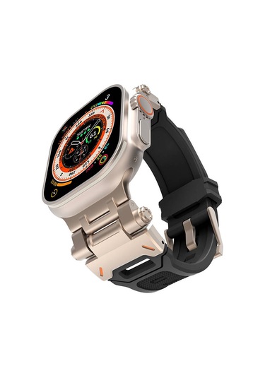 Tuva Teknoloji Watch 42mm Clo Krd-108 Metal Başlıklı Silikon Kordon-starlight-siyah