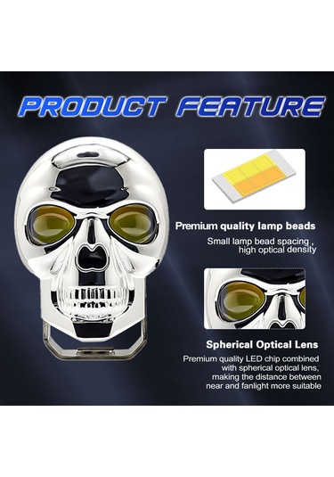 Symbee 1 Adet Motosiklet Led Sis Farı, Jeep Ve Offroad Araçlar İçin Yardımcı Işık, Ip68 Su Geçirmez.