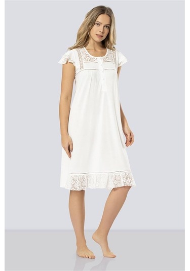 Türen 3284 Gecelik - Ekru Ekru