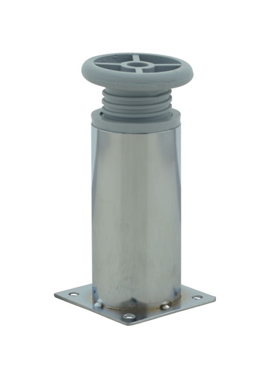 Ludıa Metal Ayarlanabilir 3 Adet Mobilya Ayağı Metal Tablalı 8cm Gri