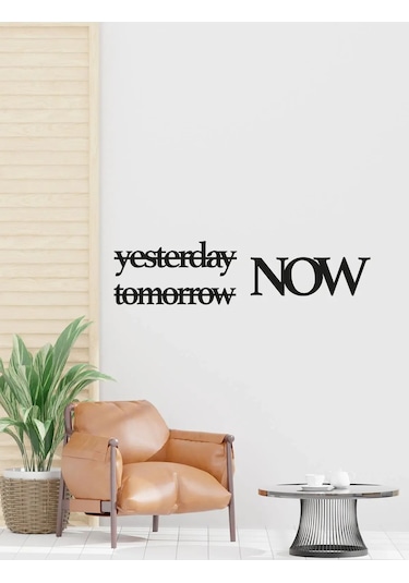 Yesterday, Now, Tomorrow Yazılı Mdf Dekor Seti