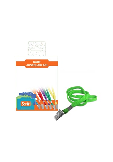 Sarff Metal Klipsli Fıstık Yeşili Askı İpi 10'lu Blister