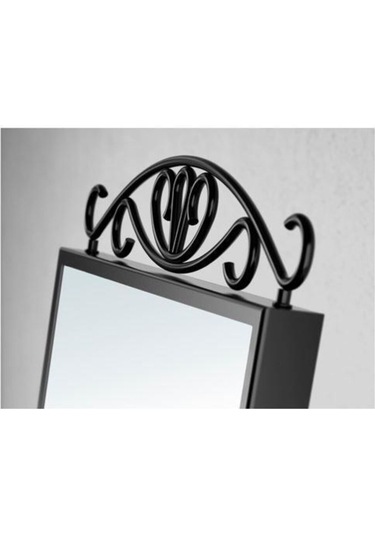 Karmsund Masa-makyaj Aynası Siyah 27x43 Cm Tepsili Ayna Siyah