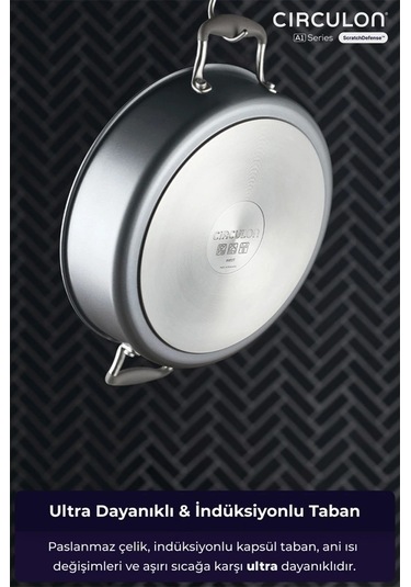 Circulon 24 8 Cm Kapaklı Sığ Tencere Çok Renkli