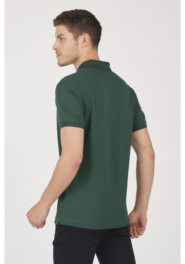 Classıc Pamuk Regular Comfort Erkek Polo Yaka Tişört Yeşil
