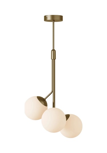 Luno 3 White Antique Eskitme Gövdeli Beyaz Camlı 3 Lü Sarkıt Av 1 Adet