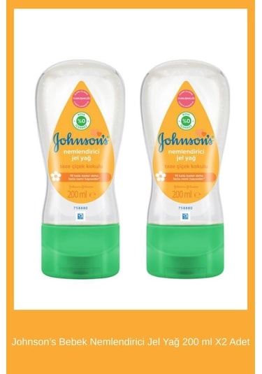 Johnsons Bebek Nemlendirici Jel Yağ Bebek Yağı 200 ML x 2 Adet