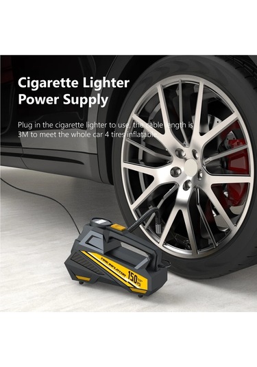 Jialan Kablolu Taşınabilir Araba Hava Pompası Yükseltilmiş 12v