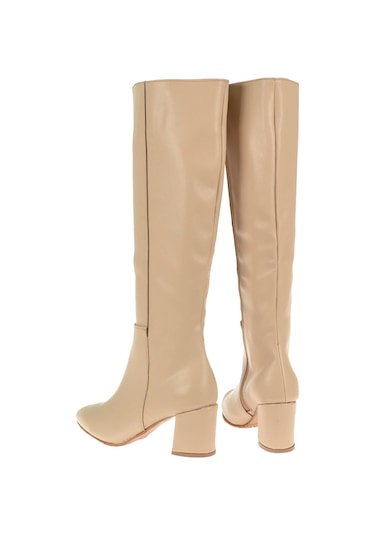 Pullman Diz Altı Topuklu Kadın Çizme BŞK-750   TEN Ten Rengi