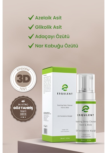 Yüz ve Vücut Temizleme Köpüğü 150 ML - Foaming Deep Cleanser Face