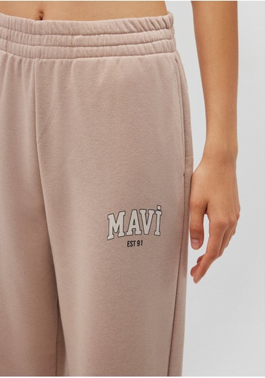 Mavi Logo Baskılı Bej Eşofman Altı 1010757-70043 Bej