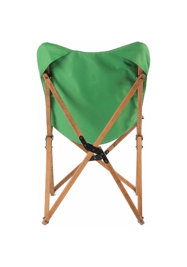 Bag The Joy Ahşap Kahverengi İskelet - Yeşil Kılıf Sandalye Yeşil
