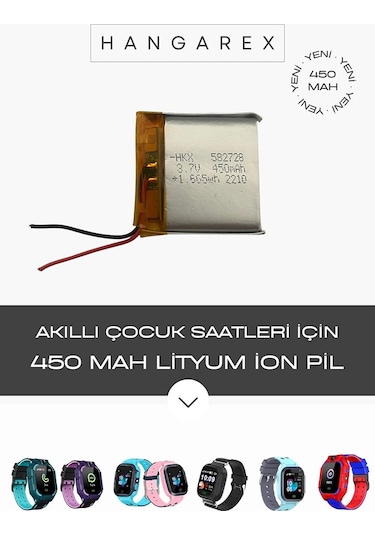Akıllı Çocuk Saati Pili Lityum İon 450 Mah 3,7 V Saat Pili