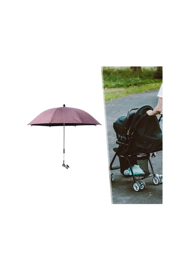Suntek Bebek Arabası Şemsiyesi Kelepçeli Seyahat Kırmızı Kırmızı