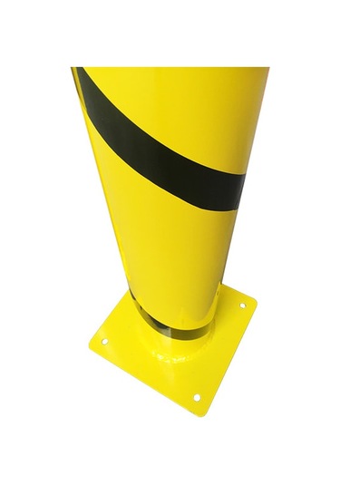 Kamyon Bariyer Metal Kaldırım Park Demiri Otopark Sabit Park Bariyeri 114mm 100 Cm 2.5mm Siyah