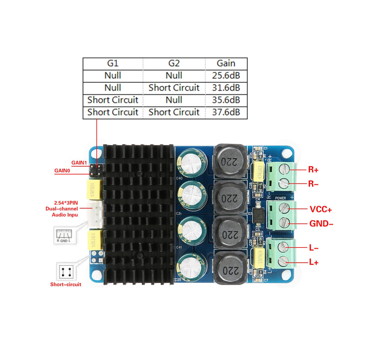 Tenfowee Tda7498 Çipli 2x100w Stereo Güç Amfi Kartı, Yüksek Verimli, 8-32v Dc Girişi, Hf20 Modeli
