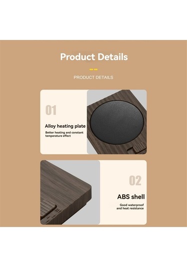 Ulzyvf Sıcaklık Plakalı Metal Isıtma Isıtıcı Haki Fişi Bardak Ayarı Abd 2 Ns Haki