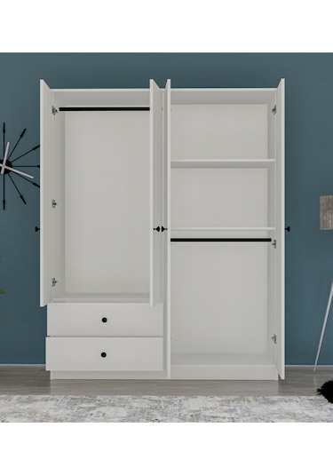 Metalia Metalia Gm 077 Novado Düğme Kulplu 4 Kapı 2 Çekmeceli Gardırop