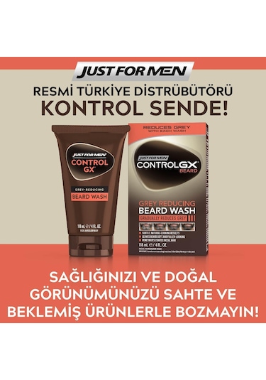 Just For Men Control Gx Gri Azaltıcı Sakal Ve Bıyık Yıkama Şampuanı 118 ML