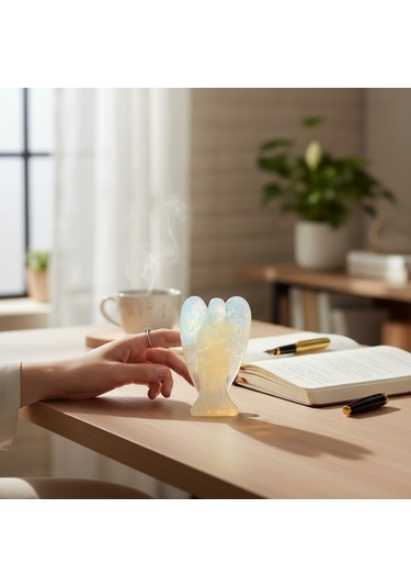 Doğaltaş Melek Epoksi Reçine Opal Melek