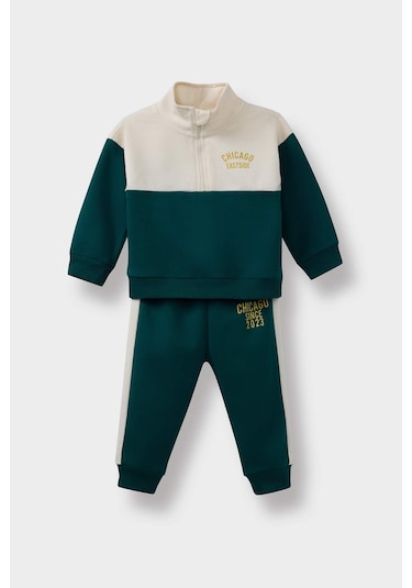 Defacto Erkek Bebek 2li Takım Baskılı Fermuarlı Sweatshirt Eşofman Altı F3260a525augn671 Yeşil Defacto Erkek Bebek 2li Takım Baskılı Fermuarlı Sweatshirt Eşofman Altı F3260a525augn671 Yeşil