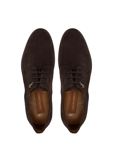 Tamer Tanca Erkek Hakiki Deri Kahverengi Nubuk Casual Ayakkabı 708 4001 Erk Ayk Y25 Kahve Bsk Nbk Kahve
