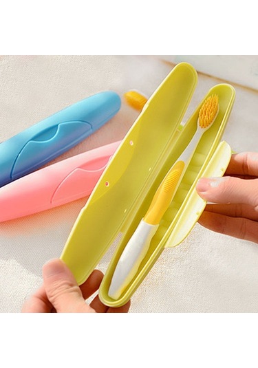 Sones Seyahat Taşınabilir Yıkama Diş Fırçası Kutusu Kapaklı Ve Kilitli Mühürlü Diş Fırçası Kılıfı Gül Kırmızısı Diğer