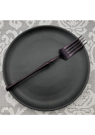 Agoodshop Çok Renkli Yeni Paslanmaz Çelik Mor Çatal Bıçak Kaşık Seti Mat Parlatma Siyah Yemek Takımı Seti Sofra Yemek Bıçağı Çatal Çorba Çok Renkli Çok Renkli