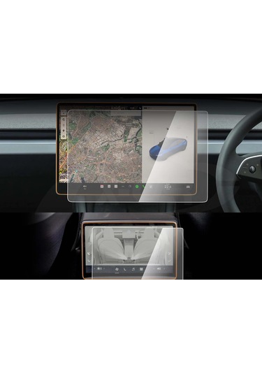 Tesla Model Y Juniper Ekran Koruyucu Nano Film 2 İn 1 Set