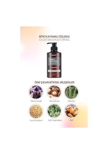 Kırılma Karşıtı Besleyici Bakım Şampuanı Kundal Honey & Macadamia Nature Shampoo 500ml Baby Powder