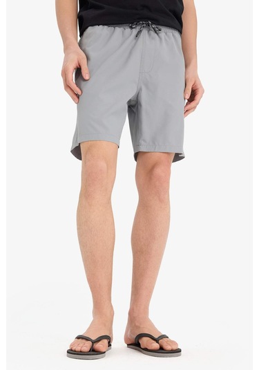 Defacto Regular Fit File Astarlı Kısa Boy Deniz Şortu B7255ax25hsgr265 Gri