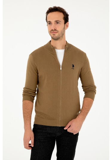 U.s. Polo Assn. Erkek Haki Hırka Triko 50293526-vr027 Haki