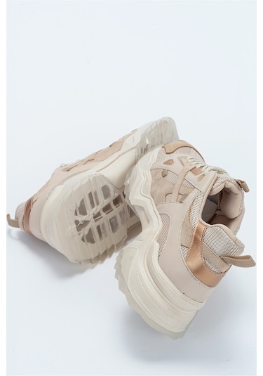 Luvishoes Lecce Bej-rose Kadın Spor Ayakkabı Bej - Pembe