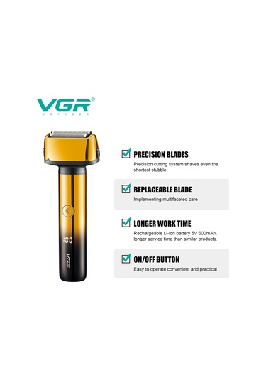 Vkemall Vgr367 Erkek Tıraş Makinesi, Sakal Kesme Ve Kaş Şekillendirme Aleti - Lcd Ekranlı
