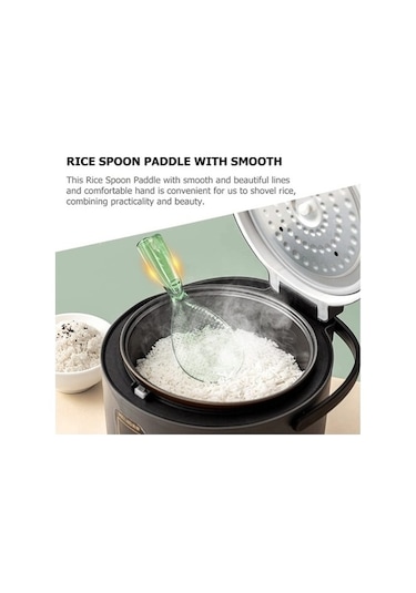 Dancemonkey Yapışmaz Pratik Pirinç Pilav Kaşığı Kepçesi Beyaz, Yumuşak Kenarlı Beyaz