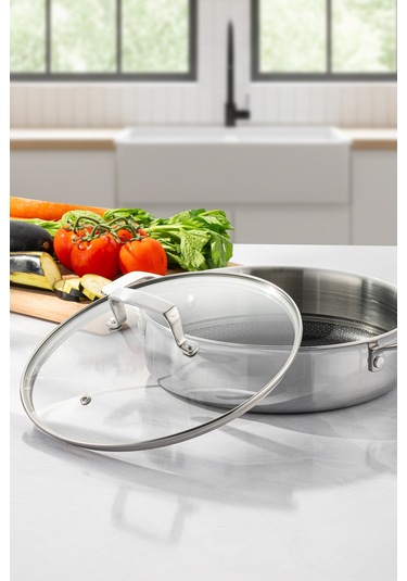 Emsan Pro Tri Ply Karnıyarık Tencere Çelik 28 Cm Gümüş