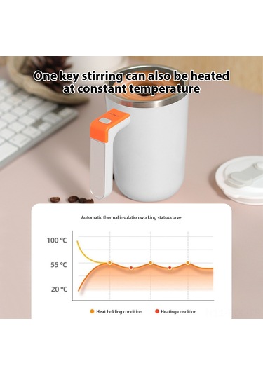 Padalink Sıcak Tutucu Ve Karıştırıcı 300ml Usb Şarjlı 304 Çelik Bardak - Ip65 Su Geçirmez, Ofis/ev/seyahat İçin Siyah Ut-52 Siyah