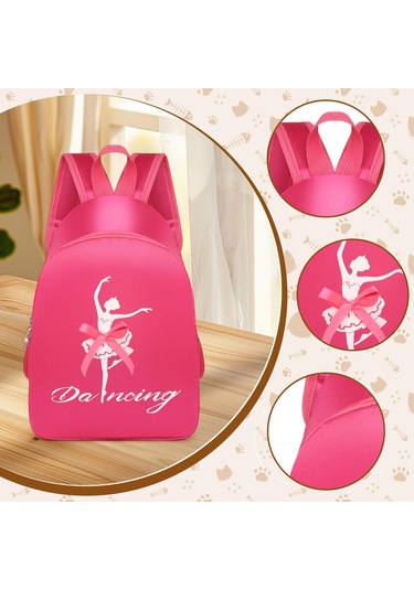 Suntek Bale Dans Sırt Çantası Sevimli Çocuk Seyahatleri İçin Gül Kırmızısı