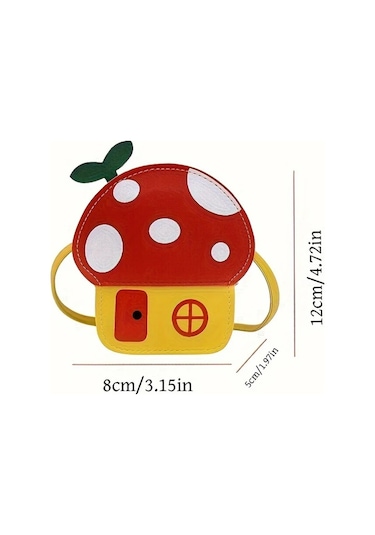 Elmpaly Küçük Ev Çapraz Çanta Moda Prenses Para Cüzdan Kırmızı Kırmızı