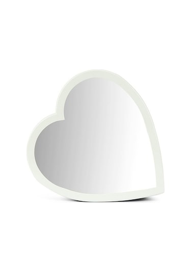 Beyaz Kalp Led Ayna (Tek Işıklı) Xy-089