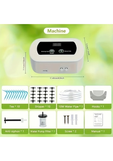 Willowhaven Heerttogo Usb Otomatik Saksı Bitki Sulama Sistemi Beyaz Şarj Edilebilir